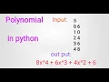 polynomial in python praveen the professor