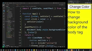 React How To Change Background Color Dynamically On Click