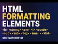 Class 11 HTML Text Formatting Elements Explained bold strong em i code sup sub u more