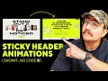 Creating a Sticky Header Animation on Showit Without Coding