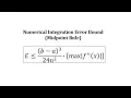 Numerical Integration Error Bound Midpoint Rule