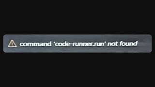 Command code-runner run not found code runner problem how to solve