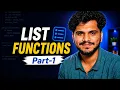 List Functions Part 1 L36 Python Tutorial in Telugu DecodewitSK