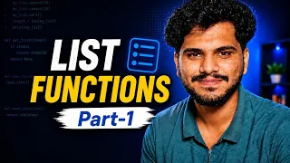 List Functions Part 1 L36 Python Tutorial in Telugu DecodewitSK