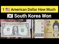1 United States Dollar Rate in South Korean Won US Dollar to South Korea Currency 100 Dollar to Won
