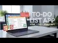 Create a FULLY FUNCTIONAL To Do List App with JavaScript and LocalStorage
