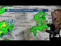 Rain and snow returns for Monday cooler temps for Denver metro