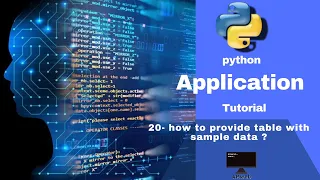 20 - python application gui how to provide table with sample data