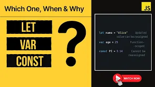 LET vs VAR vs CONST in JavaScript Explained with Examples in Hindi