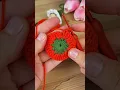 crochet strawberry man keychain making🍓