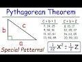 Special Patterns of the Pythagorean Theorem For Right Triangles