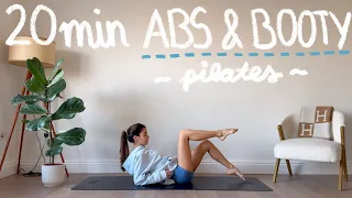 20MIN abs booty workout at-home pilates no equipment