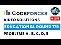 Educational Codeforces Round 179 Solutions - A to E by Pradyumn TLE Eliminators