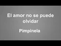 El amor no se puede olvidar - Pimpinela (Letra)