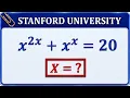 A Nice Exponential Equation Can You Solve x 2x x x 20