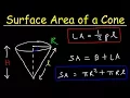 Surface Area of a Cone with Lateral Area - geometry