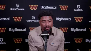 WR Treylon Burks Speaks to the Media After Re-Signing Washington Commanders