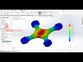 FEA analysis of drone arms Solidworks