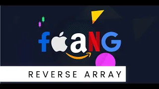 Reverse Array String O 1 space complexity
