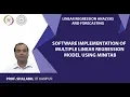 Software Implementation of Multiple Linear Regression Model using MINITAB