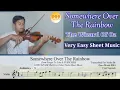Free Sheet Somewhere Over The Rainbow - The Wizard Of Oz Violin Cover Easy Sheet music