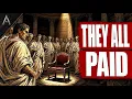 What happened to each senator who stabbed Julius Caesar