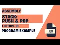 Stack in Assembly Language with Program PUSH POP x86 MASM DOSBOX