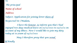 joining letter joining report rejoining application