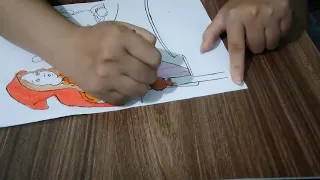 Coloring Page Girl and Wolf Lying on Hospital Bed 4   Frailach 1