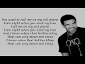 Drake - Hotline Bling -  Lyrics