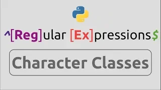 RegEx in Python Part-3 Character Classes