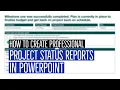 How to create a Project Status Report Slide in Powerpoint Download Free Template