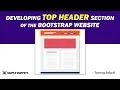 Developing Top Header Section of the Bootstrap Website Tutorial - 6