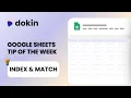How to use INDEX and MATCH in Google Sheets