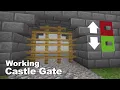 Minecraft How to make a working Castle Gate easy