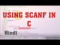 07 Scanf Function in C Programming C programming tutorial in hindi