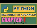 Chapter-1 Problem Solving with Python Course Beginner to Advanced Features Literals Identifiers