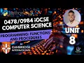 iGCSE Computer Science - Unit 8 Lesson 7 Programming