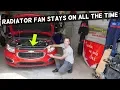 CHEVROLET CRUZE SONIC RADIATOR FAN STAYS ON ALL THE TIME FIX CHEVY CRUZE SONIC CODE P0118 P0119
