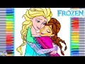 Frozen 2 Disney Coloring Book Pages Colouring Elsa Anna with Color Markers SETC