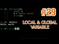 Part 29 Local Global Variables Learning Python on Android Phones