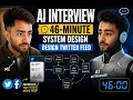 Design Feed Full Unscripted AI Mock Interview SDE-3 Interview Skool