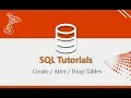 SQL Tutorials - 1 Create Alter Drop tables in SQL