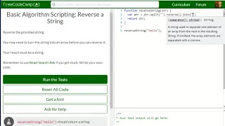 Basic Algorithm Scripting Reverse a String free code camp Dani