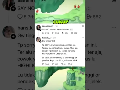 Cewek yang ngomong "Say no To Lelaki Pendek" itu aneh banget