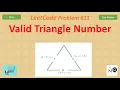 Valid Triangle Number Leetcode 611 Sorting Two Pointer LinkedIn