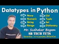 Data Types in Python Python DataTypes List Tuple Mapping Set Range None Python Programming