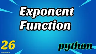 Exponent function in python Create manual Exponent function Bangla