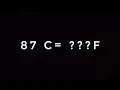 87 DEGREE CELSIUS TO FAHRENHEIT
