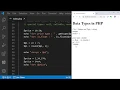 PHP Course - Data Types integer string double